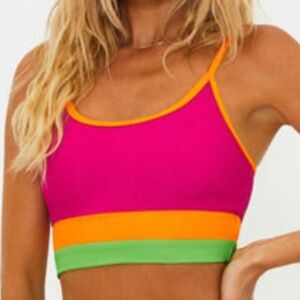 Beach Riot Eva Top Neon Sunset Colorblock - XS / NEON SUNSET COLORBLOCK